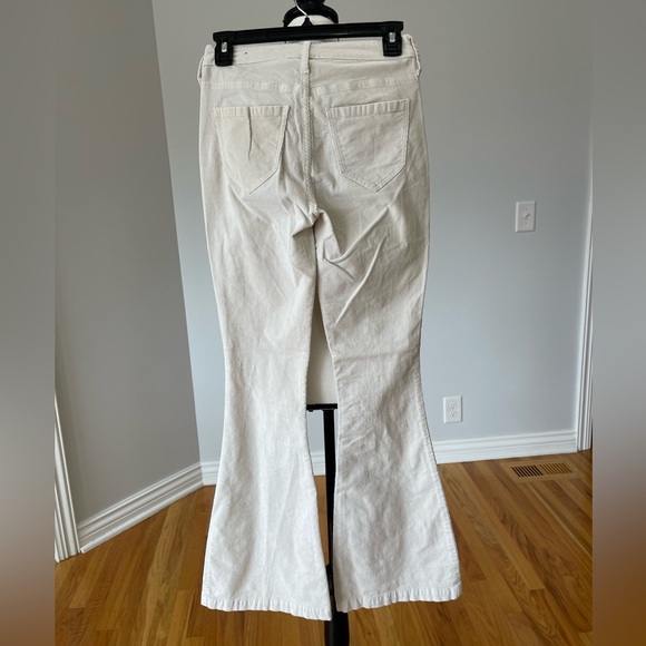 Hollister High Rise Flare 1R waist 25 ivory cream corduroy flare pants festival - Picture 3 of 15